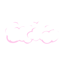 a pink and white cloud on a black background